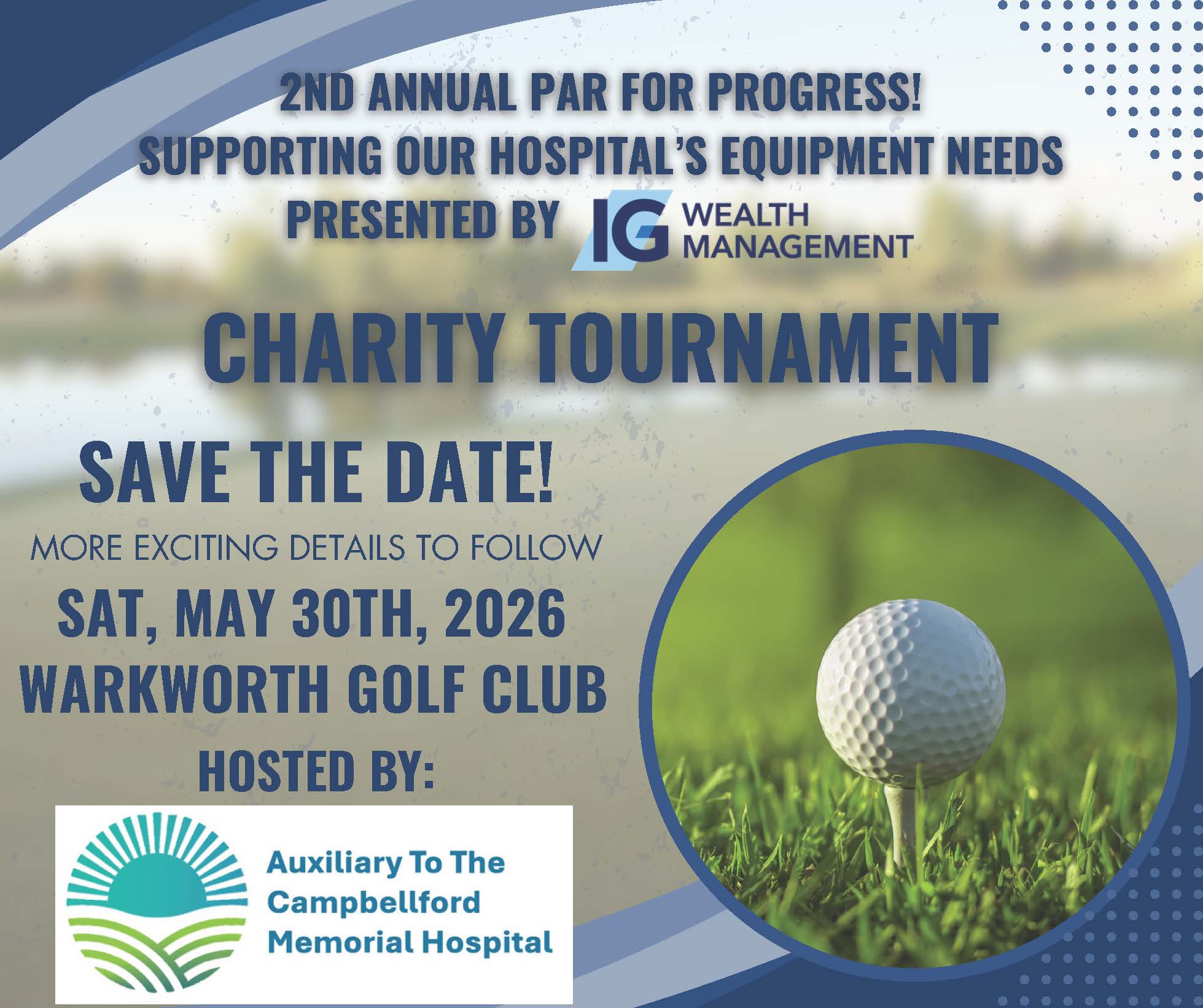 Par for Progress Golf Tournament Save the Date